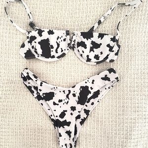 Cow Print Bathing Suit